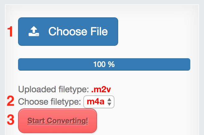 How to convert M2V files online to M4A